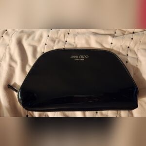 Jimmy Choo Black Patent Cosmetic Bag